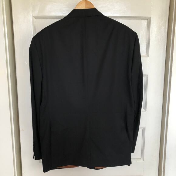 Joseph by Jos A Bank 3-Piece 100% Wool Suit 44 Short Black Rare Made Mexico 90s - Picture 4 of 16